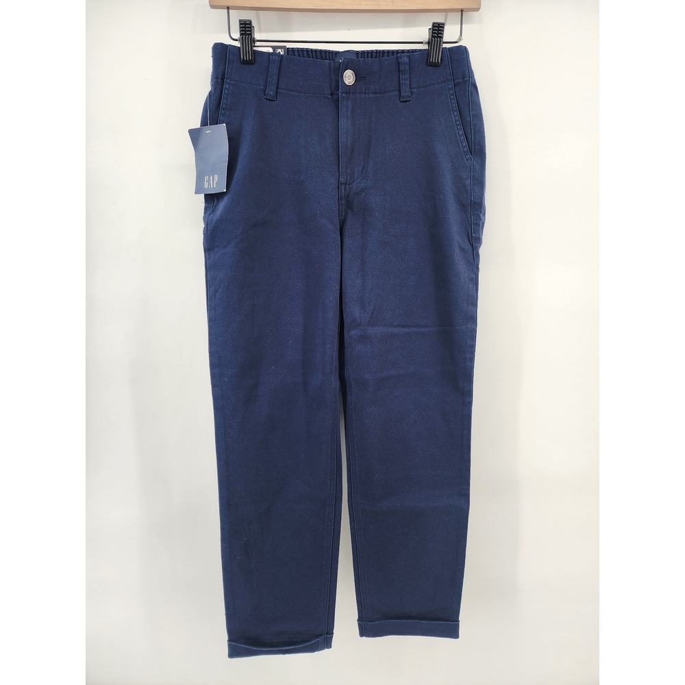 Gap Navy Blue Classic Twill Tapered Elastic Waist Pants Size 2